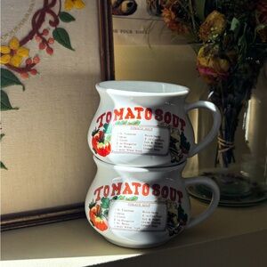 🍅 Tomato Soup Ceramic Mug Set of 2